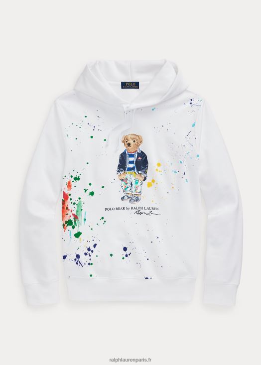 sweat à capuche en polaire polo bear 46T60T1663 Hommes Ralph Lauren ours de magasin blanc