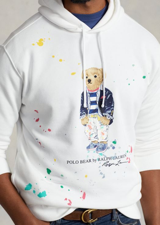 sweat à capuche en polaire polo bear 46T60T1663 Hommes Ralph Lauren ours de magasin blanc
