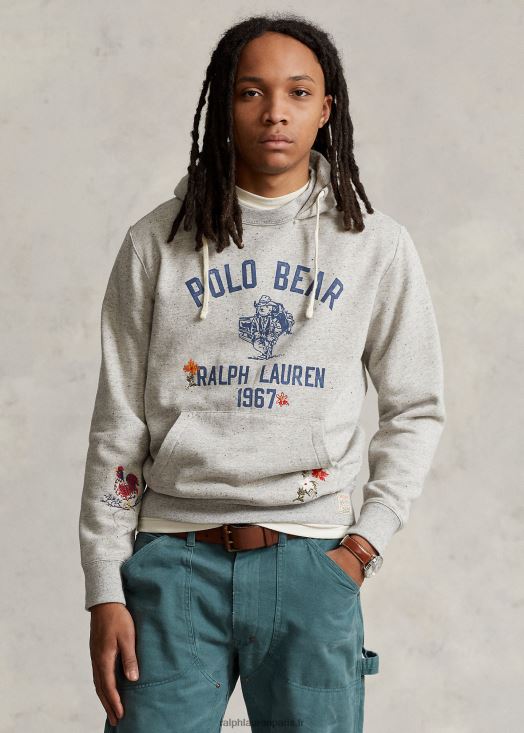 sweat à capuche en polaire polo bear 46T60T8484 Hommes Ralph Lauren bruyère de Brooklyn