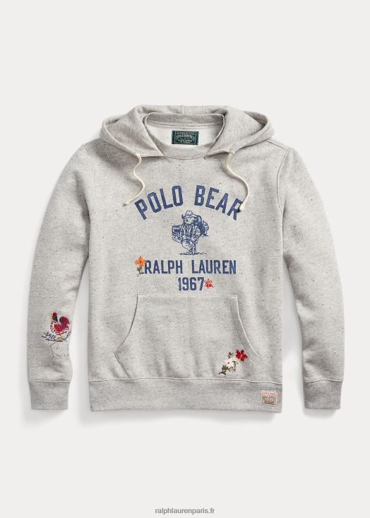 sweat à capuche en polaire polo bear 46T60T8484 Hommes Ralph Lauren bruyère de Brooklyn