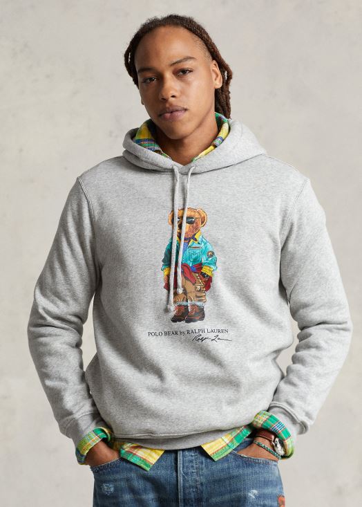 sweat à capuche en polaire polo bear 46T60T8624 Hommes Ralph Lauren andover bruyère