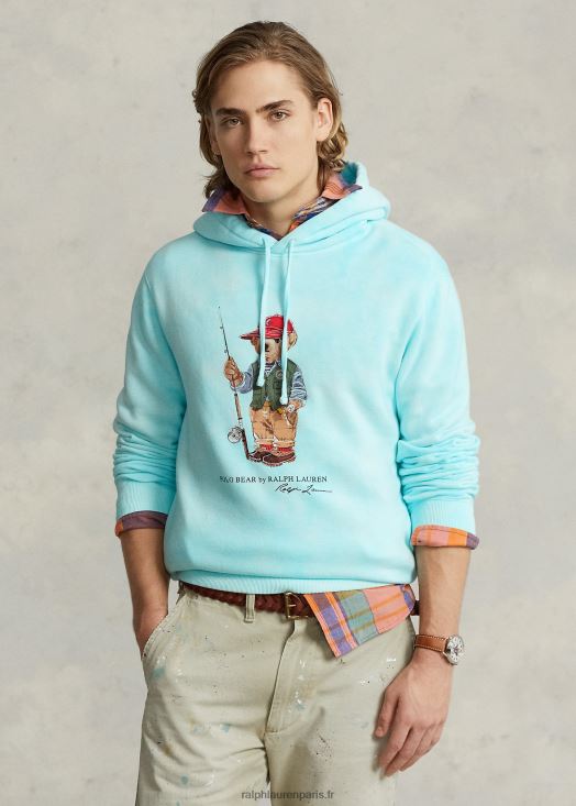 sweat à capuche en polaire tie-dye polo bear 46T60T1069 Hommes Ralph Lauren île aquatique