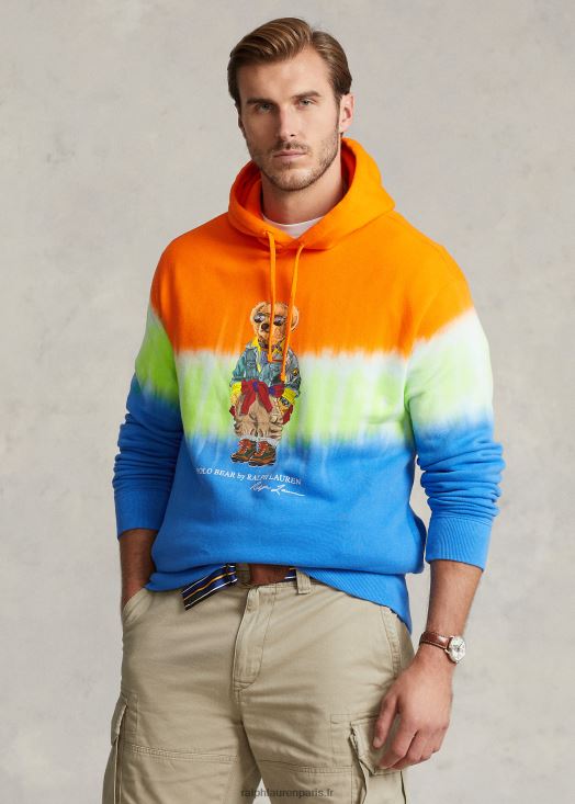 sweat à capuche en polaire tie-dye polo bear 46T60T1381 Hommes Ralph Lauren ours étoile saphir