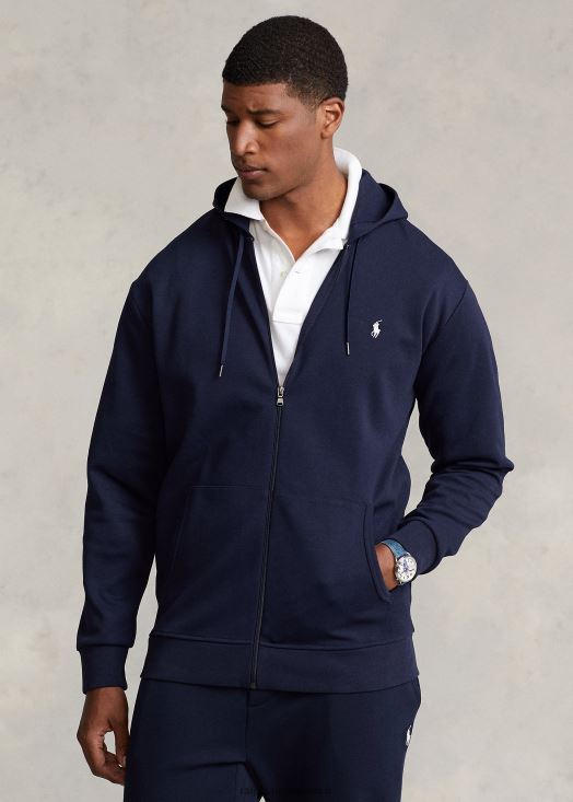 sweat à capuche entièrement zippé 46T60T1607 Hommes Ralph Lauren aviateur marine