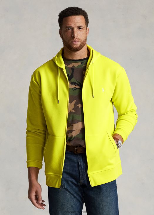 sweat à capuche entièrement zippé 46T60T1610 Hommes Ralph Lauren laser jaune