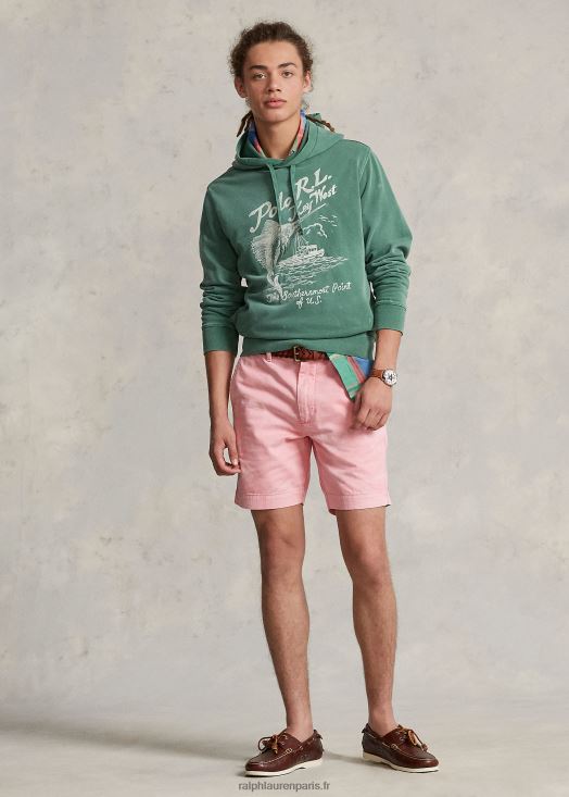 sweat à capuche graphique brodé 46T60T782 Hommes Ralph Lauren vert verano