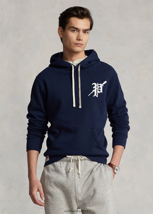 sweat à capuche graphique en polaire 46T60T8437 Hommes Ralph Lauren marine de croisière
