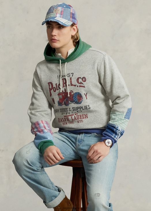 sweat à capuche graphique patchwork 46T60T103 Hommes Ralph Lauren bruyère loft
