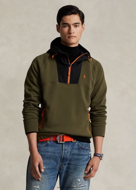sweat à capuche hybride déperlant 46T60T115 Hommes Ralph Lauren olivier à baldaquin