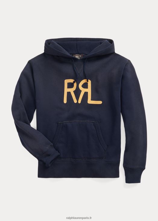 sweat à capuche à logo 46T60T1718 Hommes Ralph Lauren bleu marine délavé