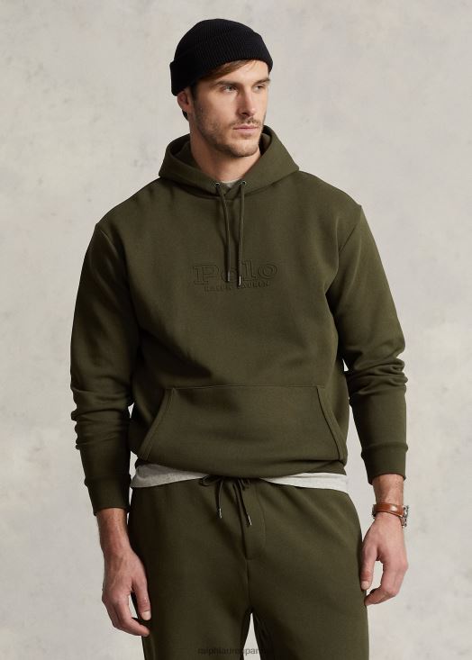 sweat à capuche à logo embossé 46T60T1379 Hommes Ralph Lauren société d'olive