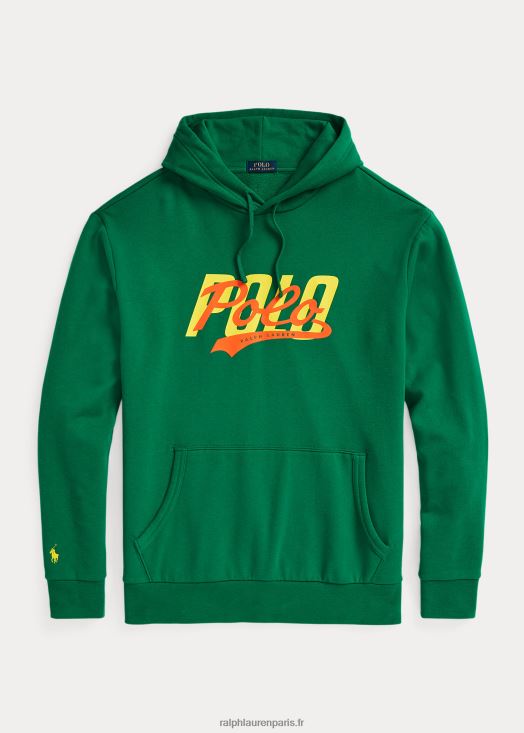 sweat à capuche à logo empilé 46T60T1897 Hommes Ralph Lauren vert primaire