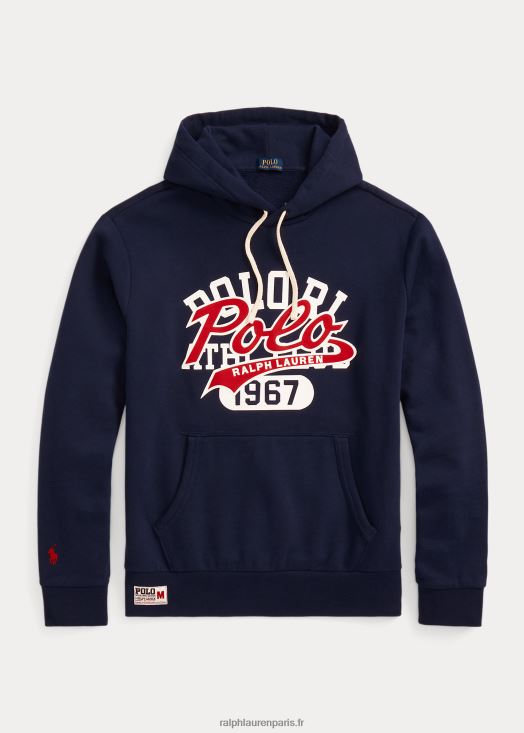 sweat à capuche à logo empilé 46T60T871 Hommes Ralph Lauren marine de croisière