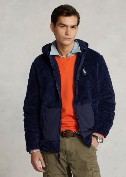 sweat à capuche zippé en polaire 46T60T1183 Hommes Ralph Lauren marine newport/marine newport