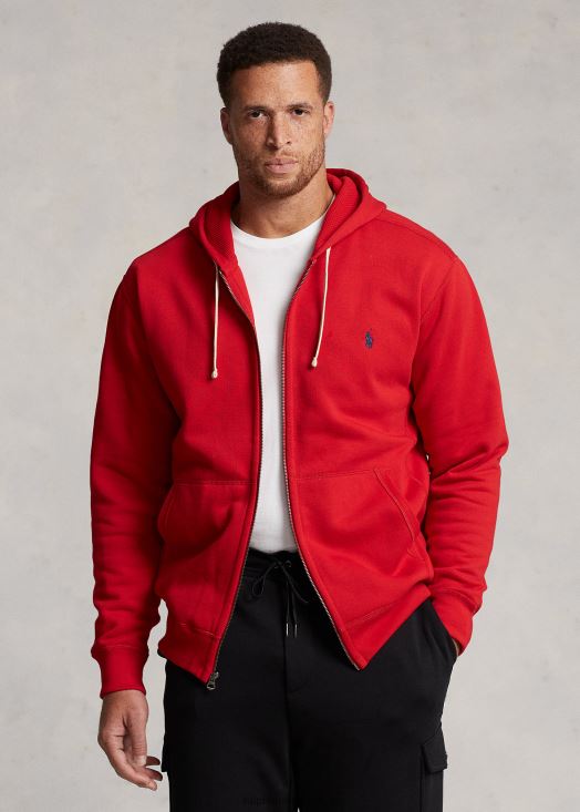 sweat à capuche zippé en polaire 46T60T1666 Hommes Ralph Lauren rl2000 rouge