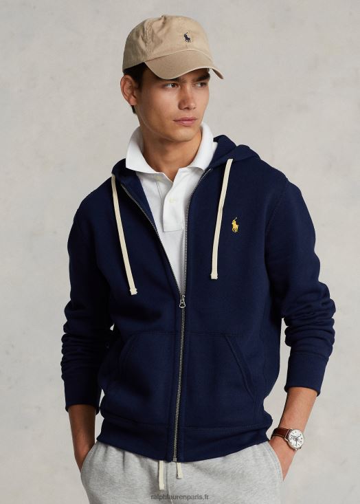 sweat à capuche zippé en polaire 46T60T390 Hommes Ralph Lauren marine de croisière