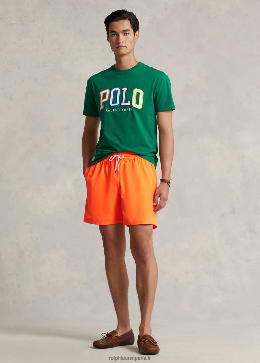 Maillot de bain classique voyageur 5,75 pouces 46T60T297 Hommes Ralph Lauren Blaze course orange