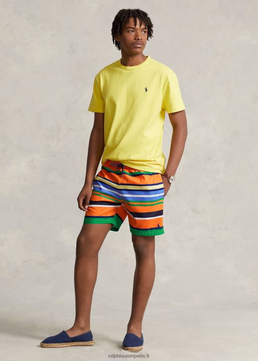 Maillot de bain classique voyageur 5,75 pouces 46T60T444 Hommes Ralph Lauren bande de sommet orange