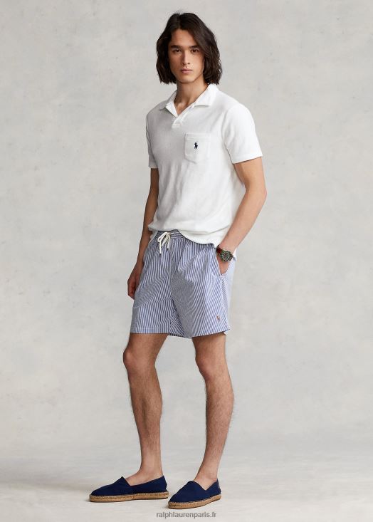 Maillot de bain classique voyageur 5,75 pouces 46T60T591 Hommes Ralph Lauren croisière royal seersucker