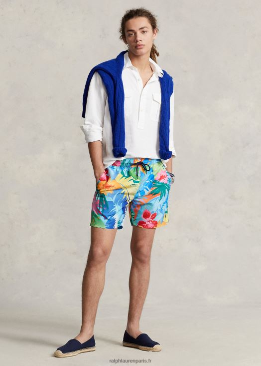 Maillot de bain classique voyageur 5,75 pouces 46T60T733 Hommes Ralph Lauren crique de palmier floral