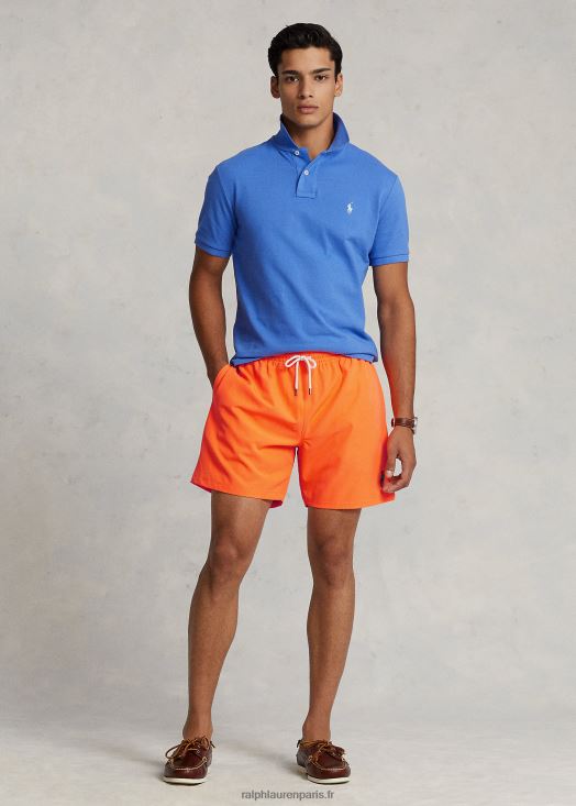 Maillot de bain classique voyageur 5,75 pouces 46T60T949 Hommes Ralph Lauren Blaze course orange