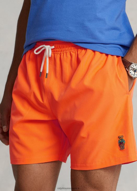 Maillot de bain classique voyageur 5,75 pouces 46T60T949 Hommes Ralph Lauren Blaze course orange