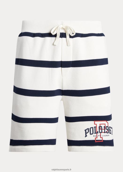 Short 8,5 pouces en molleton rayé avec logo 46T60T917 Hommes Ralph Lauren nevis/marine de croisière