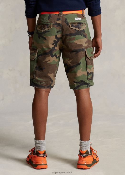 Short cargo coupe classique de 10,5 pouces 46T60T375 Hommes Ralph Lauren surplus de camouflage