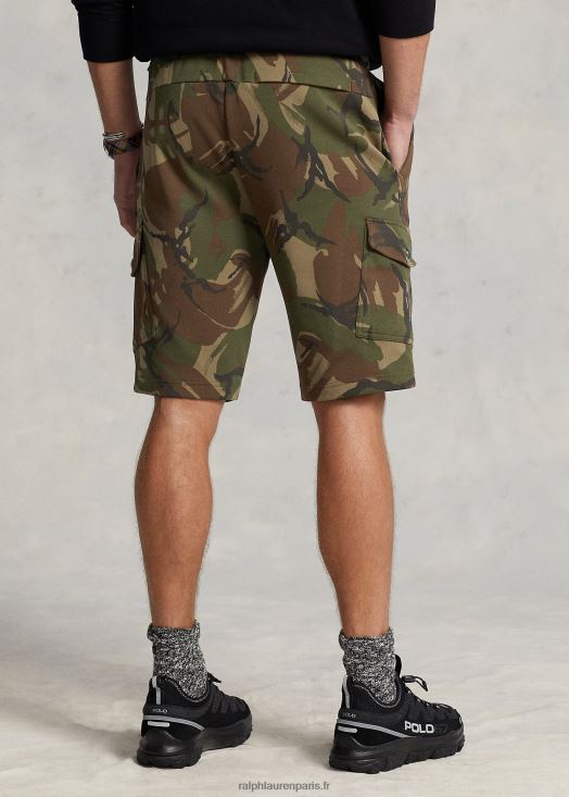 Short cargo à double tricot de 10 pouces 46T60T8652 Hommes Ralph Lauren camouflage orme britannique