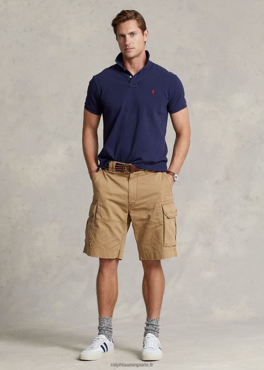 Short cargo en sergé coupe classique de 10,5 pouces 46T60T253 Hommes Ralph Lauren montana kaki