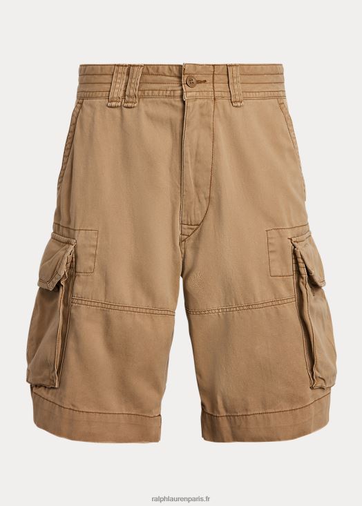 Short cargo en sergé coupe classique de 10,5 pouces 46T60T253 Hommes Ralph Lauren montana kaki