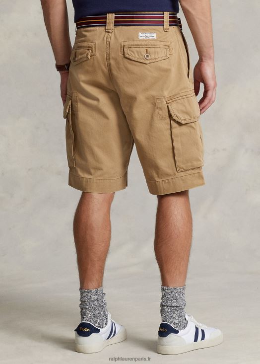 Short cargo en sergé coupe classique de 10,5 pouces 46T60T253 Hommes Ralph Lauren montana kaki