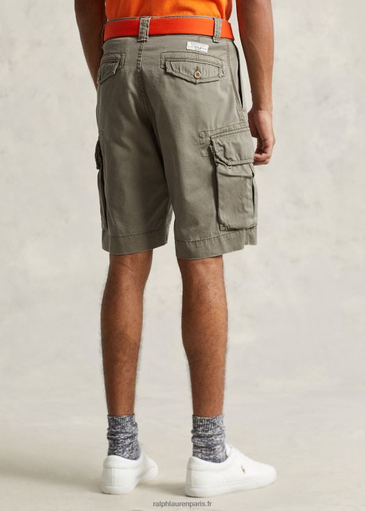 Short cargo en sergé coupe classique de 10,5 pouces 46T60T254 Hommes Ralph Lauren vert de montagne