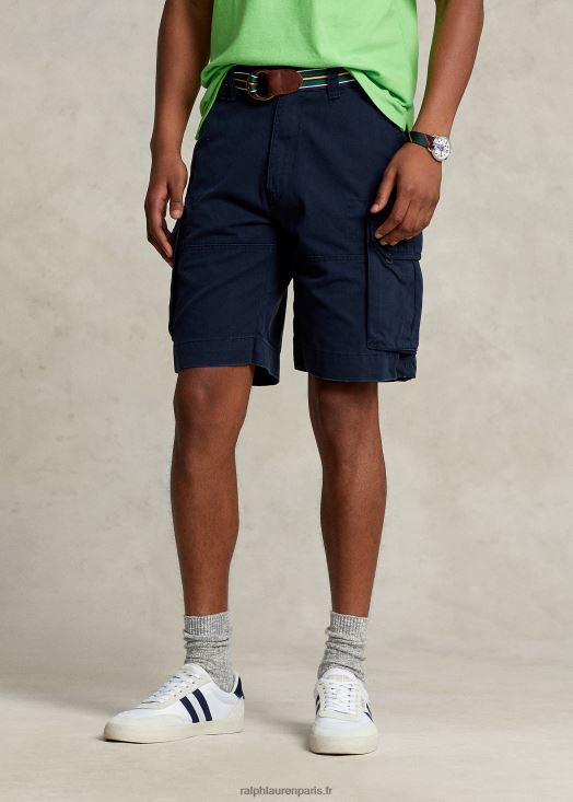 Short cargo en sergé coupe classique de 10,5 pouces 46T60T255 Hommes Ralph Lauren aviateur marine