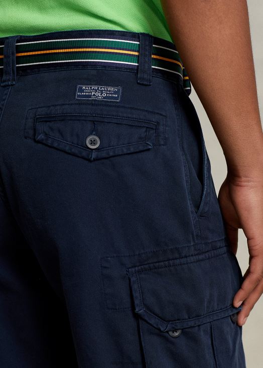 Short cargo en sergé coupe classique de 10,5 pouces 46T60T255 Hommes Ralph Lauren aviateur marine