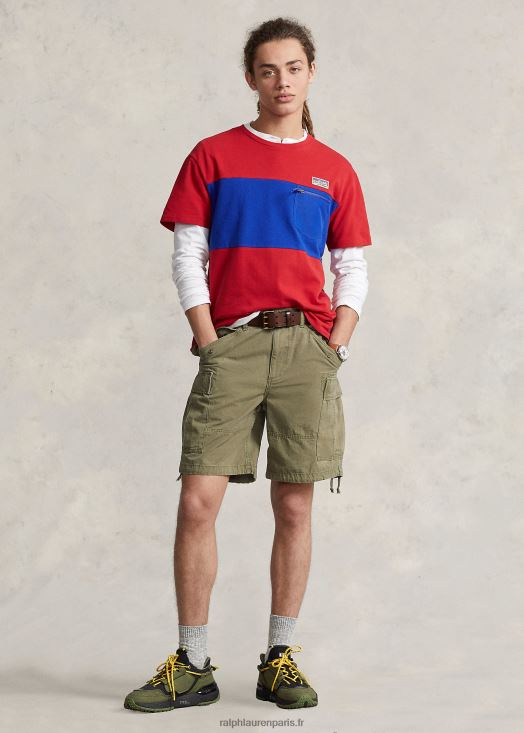 Short cargo en toile coupe classique de 9 pouces 46T60T635 Hommes Ralph Lauren olivier