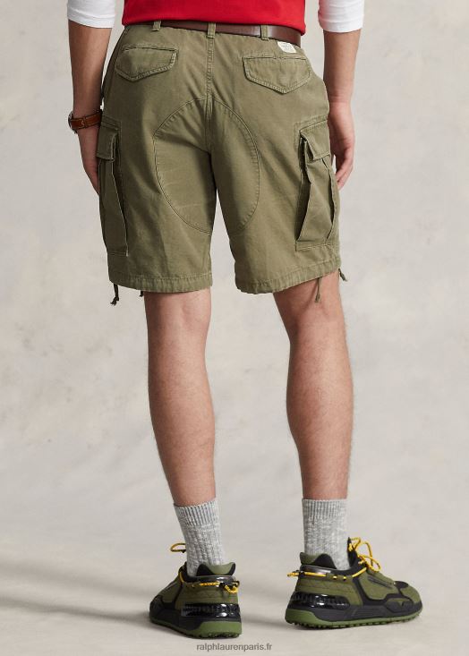 Short cargo en toile coupe classique de 9 pouces 46T60T635 Hommes Ralph Lauren olivier