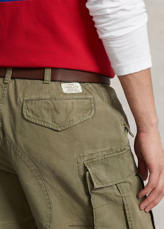Short cargo en toile coupe classique de 9 pouces 46T60T635 Hommes Ralph Lauren olivier