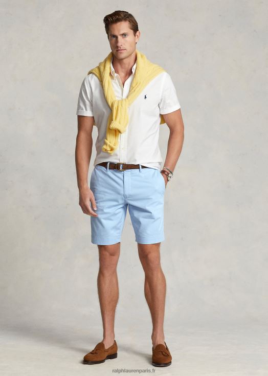 Short chino stretch coupe slim 9 pouces 46T60T536 Hommes Ralph Lauren bureau bleu
