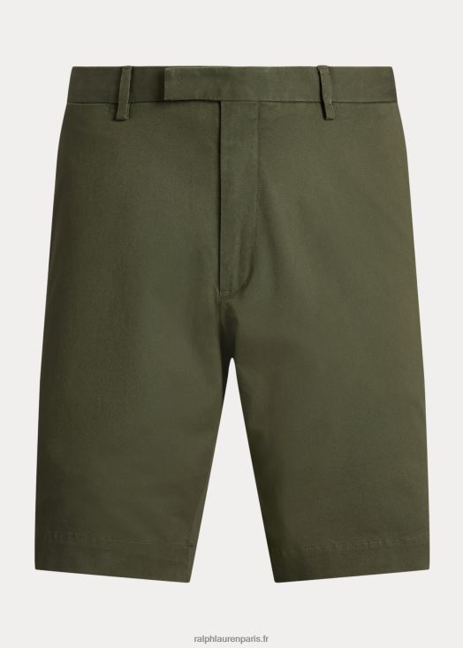 Short chino stretch coupe slim 9 pouces 46T60T537 Hommes Ralph Lauren vert fossile