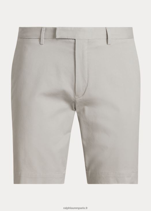 Short chino stretch coupe slim 9 pouces 46T60T538 Hommes Ralph Lauren brouillard gris