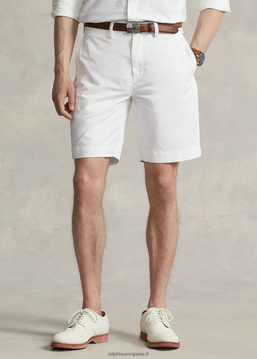 Short chino stretch de 9 pouces coupe classique 46T60T256 Hommes Ralph Lauren blanc