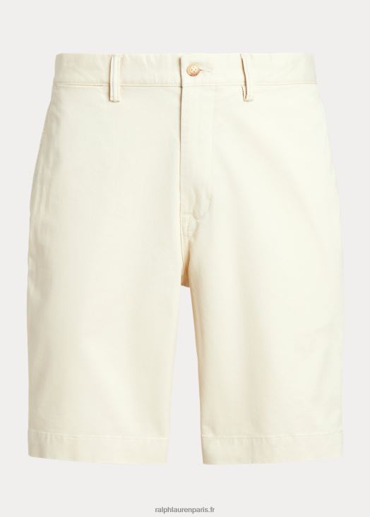Short chino stretch de 9 pouces coupe classique 46T60T498 Hommes Ralph Lauren crème entière