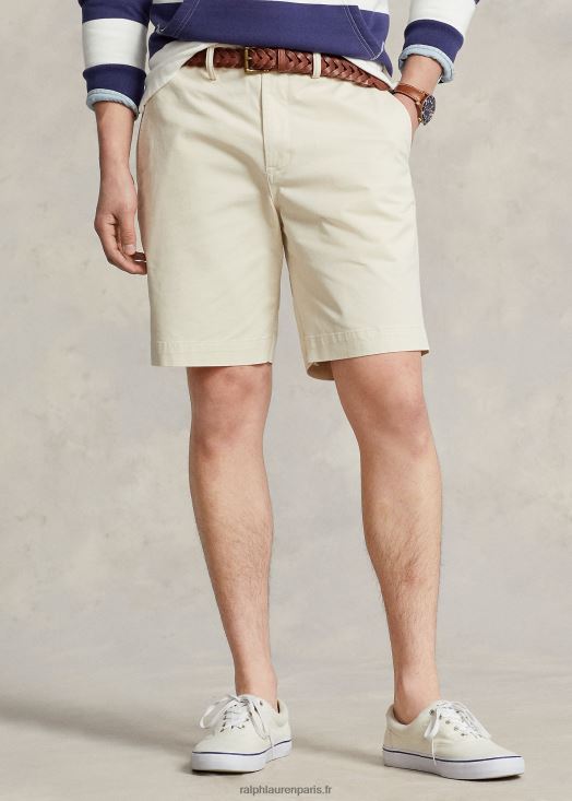 Short chino stretch de 9 pouces coupe classique 46T60T498 Hommes Ralph Lauren crème entière