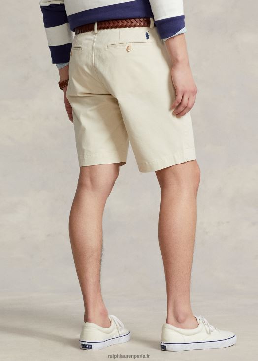 Short chino stretch de 9 pouces coupe classique 46T60T498 Hommes Ralph Lauren crème entière