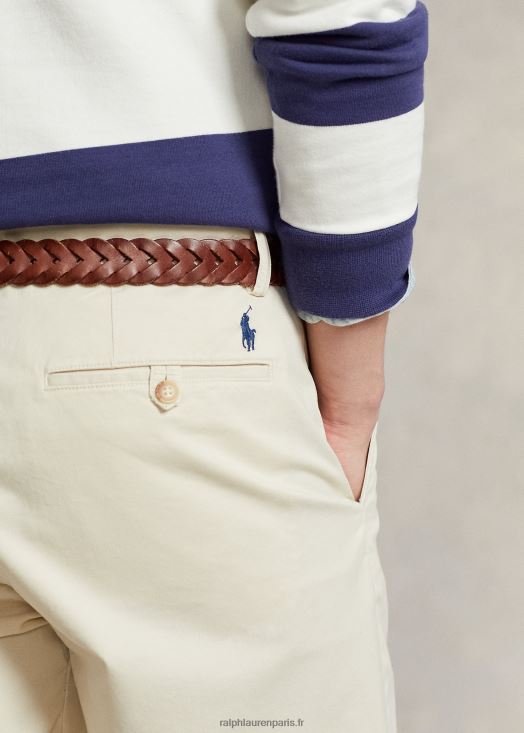 Short chino stretch de 9 pouces coupe classique 46T60T498 Hommes Ralph Lauren crème entière