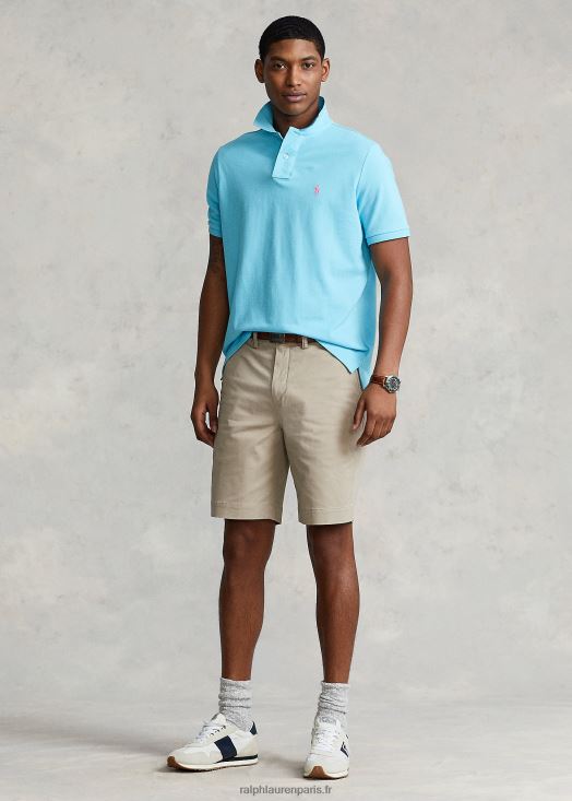 Short chino stretch de 9 pouces coupe classique 46T60T8533 Hommes Ralph Lauren bronzage kaki