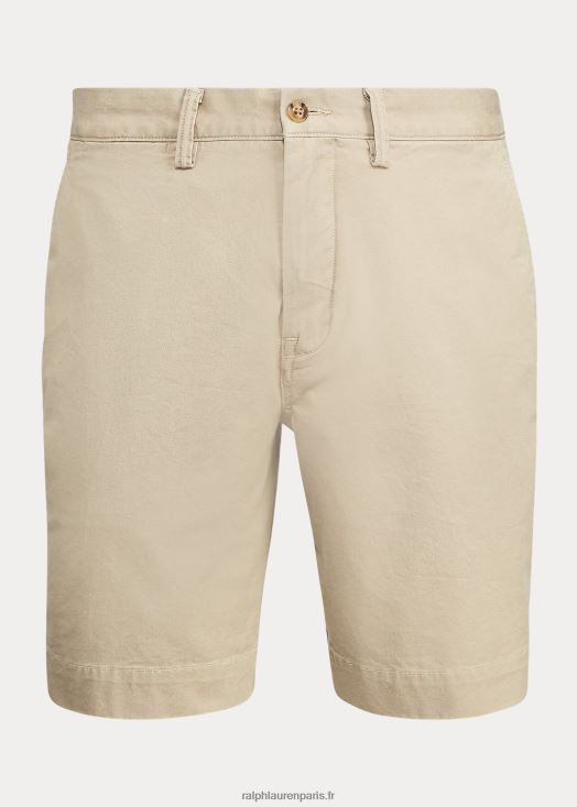 Short chino stretch de 9 pouces coupe classique 46T60T8533 Hommes Ralph Lauren bronzage kaki