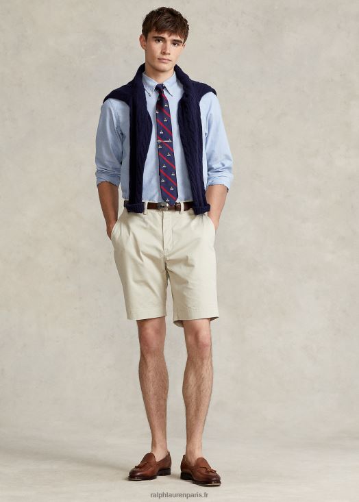 Short chino stretch de 9 pouces coupe classique 46T60T8534 Hommes Ralph Lauren pierre classique