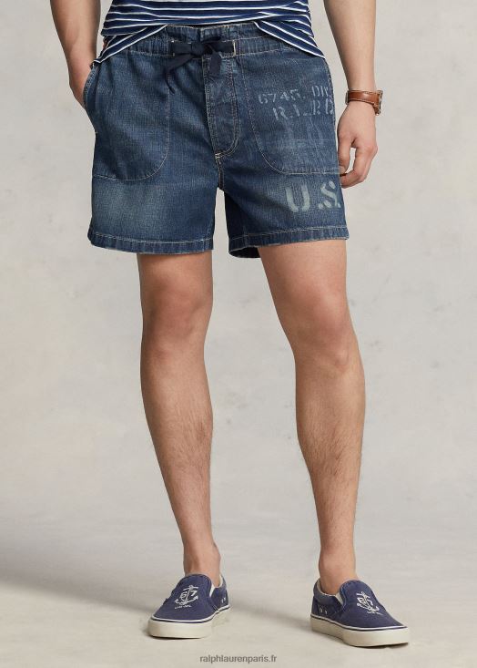 Short en jean coupe classique de 5 pouces 46T60T1195 Hommes Ralph Lauren sachuset